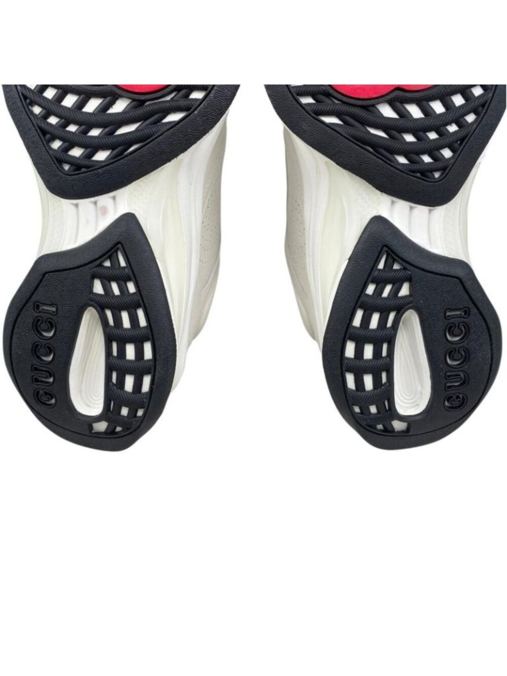 Gucci Sneakers Gglogo 34.5 Leather White Pink Green - Picture 12 of 15